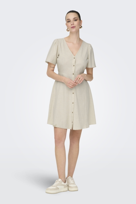 Only onlvita life linen s/s short dress